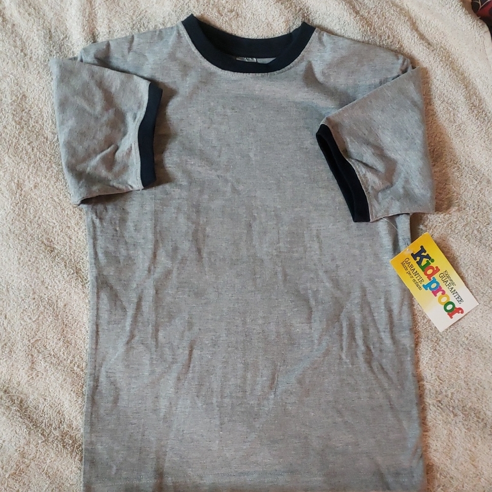 Kids Gray T-Shirt with Black Accents